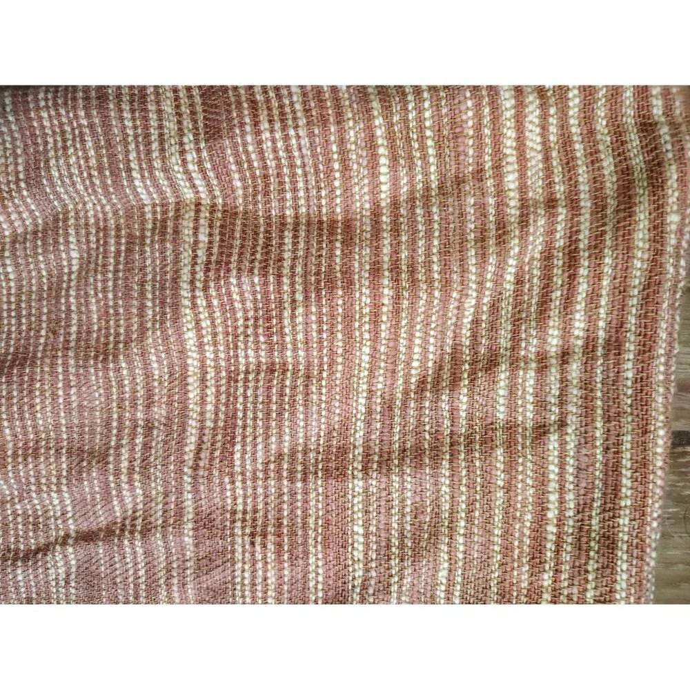2 West Elm Pink Cream Stripe Throw Pillow Covers, Zip, 23